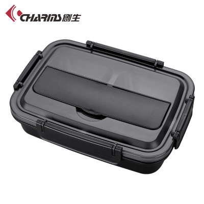 New design portable school bento lunch box  304 stainless steel single wall lunch box bento box